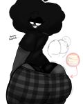  1boy 1femboy 2026 afro afro_puffs ass ass_bigger_than_head ass_bigger_than_torso ass_crack ass_focus ass_peek back back_view big_ass black_hair black_panties black_shirt bottom_heavy bottom_heavy_femboy bottomwear bottomwear_down bottomwear_halfway_down bubble_ass bubble_butt dark-skinned_femboy dark-skinned_male dark_skin digital_art digital_artwork_(media) digital_drawing_(artwork) digital_media digital_media_(artwork) english_text eyeliner fat_ass fat_butt femboy femboysub freckles freckles_on_ass freckles_on_body fuckable greyscale jayden_(fazzinart) large_ass large_butt looking_at_viewer looking_back massive_ass massive_butt mature_male monochrome nice_ass nice_body nsfw pajamas peeking_out plaid plaid_pants plappable plappable_ass plappable_butt round_ass round_butt seductive seductive_look seductive_smile simple_background smile smiling_at_viewer suggestive suggestive_look talking talking_to_viewer thick_ass thick_butt thick_thighs voluptuous voluptuous_body voluptuous_femboy white_background wide_hips wide_thighs wiggle wiggle_lines 