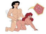 1boy 1girl 1girl breasts cum cum_inside disney egg female_human hair impregnate impregnation male male/female male_human no_bra no_panties outside penis prince_eric princess_ariel pussy realflamefire red_hair redhead sex speech_bubble sperm the_little_mermaid