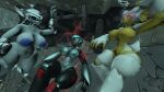 3girls automaton_(helldivers) breasts drowning drunk_crowley female helldivers helldivers_2 illuminate_(helldivers) nude nudity peril sfm terminid underwater underwater_peril