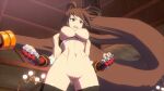  16:9_aspect_ratio 1girl arc_system_works artist_request brown_hair casual_nudity clothing dnf_duel dungeon_&amp;_fighter fighting_game fingerless_gloves gloves high_resolution muscle muscular_female nipples stockings striker_(dungeon_and_fighter) tomboy video_game 