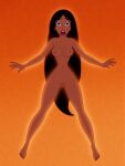  1girl ai_generated aladdin_(1992_disney_film) aladdin_(series) disney female gradient_background hockeyman975 nude parody princess princess_jasmine solo the_little_mermaid the_little_mermaid_(1989_film) transformation very_long_hair 