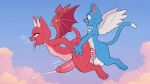  2_horns 3_toes 4k 5_fingers absurd_res ai_generated anal anal_penetration anthro anthro_on_anthro anthro_penetrated anthro_penetrating anthro_penetrating_anthro ass balls big_balls big_ears big_penis biped black_eyes blue_body blue_fur bodily_fluids breath cloud cum cum_in_ass cum_inside cum_on_body cum_on_butt cum_on_penis cumshot duo ejaculation exceed fairy_tail fan_character fangs feet felid fingers flying fur genital_fluids genitals half-closed_eyes hand_on_leg hand_on_thigh happy_(fairy_tail) happy_the_red high_res holding_partner horn huge_balls huge_penis long_tail looking_at_another looking_at_partner male male/male male_penetrated male_penetrating male_penetrating_male mammal membrane_(anatomy) membranous_wings motion_lines narrowed_eyes open_mouth open_smile outside_sex penetration penile penile_penetration penile_spines penis penis_in_ass pointed_tail red_body saliva saliva_string sex sky smile smiling_at_another smiling_at_partner snout spikes spikes_(anatomy) tail teeth toes tongue tongue_out whiskers white_body white_fur white_wings wings yiff_ai_(director) 