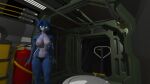 1girl anthro areola bikini_bottom bikini_bottom_only blue_hair breasts female_focus female_only furry game_screenshot haydee_(game) inside krystal krystal_(star_fox) looking_at_viewer navel nintendo nipples screenshot solo solo_anthro solo_female topless topless_female warfare_machine