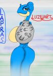 anthro ass_focus furry furry_only lapras luzuart pokemon_(game) pokemon_bw pokemon_sm water_type_pokemon