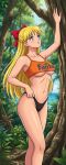  1girl adult_swim alluring bare_legs beach bikini bishoujo_senshi_sailor_moon bishoujo_senshi_sailor_moon_r bishoujo_senshi_sailor_moon_r_the_movie bishoujo_senshi_sailor_moon_s bishoujo_senshi_sailor_moon_s_the_movie bishoujo_senshi_sailor_moon_supers bishoujo_senshi_sailor_moon_supers_the_movie blonde_hair blue_eyes blue_sky dario fanta jungle minako_aino ocean pin_up posing toei_animation toonami under_boob viz_media 