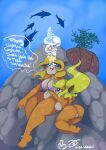 2girls activision bandicoot coco_bandicoot crash_(series) crash_bandicoot_(series) crash_team_racing crash_team_racing_nitro-fueled deep_sea female isabella_bandicoot nude peril sharks the1stmoyatia underwater underwater_peril