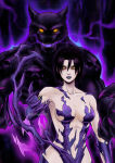  1girl 1girls bandai_namco breasts cleavage fighting_game final_boss gdaigonart geoffrey_daigon gold_eyes golden_eyes jun_kazama kazama_jun medium_breasts medium_hair milf namco namco_bandai nude nude_female perky_breasts possessed possession purple_goo shoulder_length_hair simple_background standing standing_up tekken tekken_8 tekken_tag_tournament tekken_tag_tournament_2 twitter unknown_(tekken) video_game_character video_game_franchise video_games wolf wolf_demon yellow_eyes 