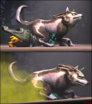 canine dog dominant_feral dominant_male fart fart_fetish farting farting_in_mouth farting_in_nose farting_on_face female_on_bottom larger_male link link_(twilight_princess) male_facefarting_female male_facesitting_female male_on_top midna size_difference smaller_female source_filmmaker sourcefilmmaker wolf wolf_link wolflink