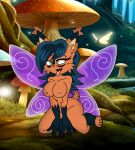 1girl ahegao archie_comics butterfly fairy fairy_wings female forest lynx mushroom mushrooms nicole_the_lynx nude solo sonic_the_hedgehog_(archie) sonic_the_hedgehog_(comics) sonic_the_hedgehog_(series) tigerlover654 wings