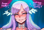 2_girls age_difference artist_name asuna_(sao) asuna_yuuki blush choker collarbone couple duo english_text eyebrows_visible_through_hair female/female female_only grin half-closed_eyes heart heroine hoorpy hoorpy_(artist) indoors lavender_hair light-skinned_female light_skin long_hair looking_at_another looking_at_viewer love multiple_girls naughty_face neck parted_lips purple_eyes quinella quinella_(sword_art_online) smile straight_hair sword_art_online sword_art_online_alicization talking text upper_body very_long_hair villainess white_choker yuri yuuki_asuna