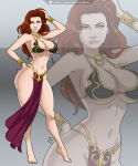 auburn_hair green_eyes mara_jade red_hair redhead redhead_female redheaded_female slave_leia star_wars talgatov-timur