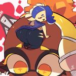 1boy 1girl 2_girls ass big_ass big_man_(splatoon) ear_piercing fat_ass frye_(splatoon) giantess huge_ass inkling inkling_girl nintendo octoling octoling_girl one_eye_obstructed pseudo_hair sarashi shawl shiver_(splatoon) source_request splatoon splatoon_3 tagme tentacle_hair thick_thighs video_games welsdumps wide_hips