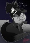 bed big_ass big_breasts black_fur scp-1471 scp_foundation skull sleepy yawning