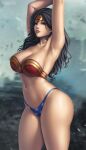  1girl big_breasts black_hair dc_comics demi_god diana_prince female_focus female_only flowerxl high_res high_resolution long_hair repost superheroine tagme wonder_woman wonder_woman_(series) 