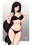  1girl 1girl 1girl alluring alternate_costume big_breasts bra cleavage female_only final_fantasy final_fantasy_vii final_fantasy_vii_remake lingerie looking_at_viewer panties sonicheroxd tifa_lockhart underwear 