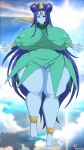  blue_eyes blue_skin dragon_ball_gt dragon_girl oceanus_shenron tail ultiblackfire voluptuous 