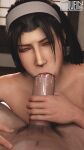  1boy 1girl bandai_namco closed_eyes cum_in_mouth cumming_in_mouth fellatio fighting_game foulveins hairband jun_kazama kazama_jun mature mature_female mature_woman milf namco namco_bandai oral oral_penetration oral_sex tekken tekken_2 tekken_8 tekken_tag_tournament tekken_tag_tournament_2 twitter video_game_character white_hairband 