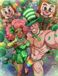  big_bulge bulge cabaret_bara cabaret_bara_series caucasian caucasian_male drag_queen finn_(cabaret_bara) hairy_chest huge_bulge jockstrap lgbt_pride male maybelline_la_peche melanin muscle muscular muscular_male selfpic shirtless_male st._patrick&#039;s_day twitter_user_oc 