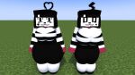  2_girls big_ass big_breasts bonbon_(derpixon) bottom_heavy chuchu_(derpixon) goth goth_girl huge_ass huge_breasts mime mime_and_dash minecraft mineimator thick_thighs top_heavy 