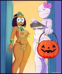  2_girls dr._sphinxen female_only halloween halloween_costume ms._mummy ok_k.o.!_let&#039;s_be_heroes porkshack 