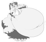  1girl bbw big_ass bloated_belly huge_belly obese skullgirls squigly_(skullgirls) striped_armwear striped_legwear stuffed wide_hips zombie zombie_girl 