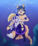  1boy 1girl anthro blonde_hair breasts bubbles bunny dress female gloves hariet_(mario) krayboost male mario_(series) nintendo nipple nude original_character paws rabbit super_mario_odyssey tagme tail tights underwater underwater_sex 