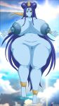  blue_eyes blue_skin dragon_ball_gt dragon_girl oceanus_shenron tail ultiblackfire voluptuous 