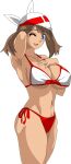 1girl alluring bare_legs big_breasts bikini brown_hair fallere825 haruka_(pokemon) may may_(pokemon) nintendo pin_up pokemon pokemon_(anime) pokemon_rse posing