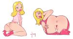 1girl american_dad anus ass blonde_hair doxy francine_smith long_hair milf solo