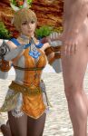  1boy 1girl alluring big_penis cassandra_alexandra cleavage clothed_female_nude_male handjob kilik on_knees project_soul silf soul_calibur soul_calibur_ii soul_calibur_iii soul_calibur_vi soulcalibur soulcalibur_vi voluptuous xnalara 