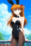  asuka_langley_souryuu blue_eyes bunny_outift dittoseeker fanart neon_genesis_evangelion tagme 