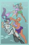 20th_century_fox 4girls alien amy_wong battle bubbles darkbunny666 decapodian drowning female fight fins futurama human mask multiple_characters mutant peril regulator scuba shoxxe tagme tank turanga_leela underwater wetsuit