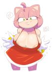 1girl 2024 absurd_res amy_rose anthro areola big_areola big_breasts big_nipples breasts clothed clothing edalv eulipotyphlan female gloves green_eyes hair handwear heart_symbol hedgehog hi_res huge_areola huge_breasts huge_nipples looking_at_viewer mammal mobian_(species) multicolored_body nipples pink_body pink_hair sega simple_background smile smiling_at_viewer solo sonic_the_hedgehog_(series) tan_body two_tone_body