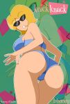  1girl 1girl ass bikini breasts disney knick_knack partially_visible_vulva pixar sunny_miami 