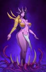  big_ass big_breasts blazbaros daemon demon demon_girl long_hair piercing purple_skin semi_nude slaanesh tentacle warhammer_(franchise) warhammer_40k warhammer_fantasy 