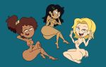  1girl 3_girls aged_up amphibia amphibia_(finale) anne_boonchuy completely_nude disney disney_channel female_only marcy_wu multiple_girls nude nude sasha_waybright trio 