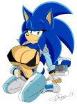 alpha_channel anthro big_breasts bikini blue_hair breasts cleavage clothed clothing crossgender female furry hair hedgehog mammal nipple_bulge plain_background sega skimpy solo sonic_(series) sonic_the_hedgehog superi90 superi90_(artist) swimsuit transparent_background undressing