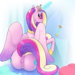 1girl alicorn anus arareroll blush cutie_mark female female_only friendship_is_magic horn key my_little_pony nude pony princess_cadance pussy raised_tail solo tail telekinesis wings