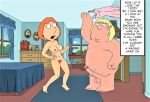  big_breasts big_penis blackzacek breasts cartoon_milf chris_griffin cmdrzacek comic dialogue erection family_guy fat_man forced imminent_rape incest lois_griffin mother_&amp;_son nipples pale_breasts penis pubic_hair pussy red_hair surprised 