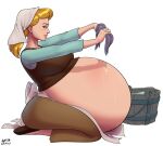 aoiisa blonde_hair cinderella disney hyper_pregnancy pregnant princess_cinderella