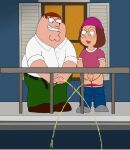 balcony family_guy father_&_daughter gif guido_l meg_griffin peeing peter_griffin