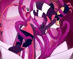  anal_sex blitzo_(vivzmind) blush fellatio helluva_boss imp male_only penis restrained tentacle_sex tied_up 