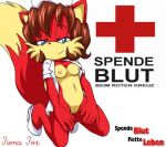  archie_comics blue_eyes breasts brown_hair canine female fiona_fox fox fox_girl fur furry german hair hedgehog light_blue_eyes mammal mobian_(species) mobius_unleashed palcomix propaganda red_cross red_fur sega sonic_(series) sonic_the_hedgehog_(series) unknown_artist vulpine 