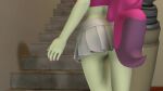 3d anthro ass big_breasts cdv cleft_of_venus female_focus hasbro miniskirt my_little_pony no_panties pussy school_uniform sound spicy_flavor stairs tagme unicorn video webm