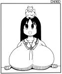  azumanga_daioh female_only hyper_breasts osaka_ayumu_kasuga poopishness 