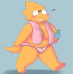 1girl 2020s 2021 2d 2d_(artwork) 3_toes adorable alphys alphys_(undertale) anthro anthro_only aruput aruput_ut blue_background blush bow_panties breasts casual_nudity chubby chubby_anthro chubby_female covered_nipples cute digital_media_(artwork) dinosaur dinosaur_girl female female_anthro female_only glasses lizard lizard_girl lizard_tail monster monster_girl musical_note non-mammal_breasts panties partially_clothed partially_clothed_anthro partially_clothed_female pink_panties pink_towel reptile reptile_girl reptile_tail scalie scalie_female simple_background solid_color_background solo solo_anthro solo_female tail third-party_source topless topless_anthro topless_female towel towel_on_breasts twitter undertale undertale_(series) video_game_character video_games walking yellow_body yellow_skin