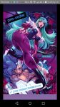  big_breasts bodysuit comic_panel darkstalkers deleteme green_hair long_hair morrigan_aensland succubus thick_ass udon_entertainment vampire_savior 