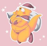 1girl 2020s 2021 adorable alphys alternate_costume anthro anthro_only aruput aruput_ut bag barely_visible_genitalia big_breasts breasts buckteeth cameltoe carrying_bag christmas chubby chubby_anthro chubby_female cute dinosaur dinosaur_girl female female_anthro female_only full_body glasses lizard lizard_girl lizard_tail looking_at_viewer micro_bikini monster monster_girl navel non-mammal_breasts non-mammal_navel outline pink_background pussy pussy_peek reptile reptile_girl reptile_tail santa santa_bag santa_hat scalie scalie_female simple_background solid_color_background solo solo_anthro solo_female star star_(symbol) swimsuit tail teeth thick_thighs thong thong_bikini undertale undertale_(series) video_game_character white_outline yellow_body yellow_skin