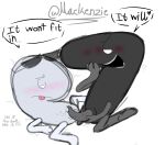  ^_^ algebralien battle_for_dream_island bfb bfdi blush genderless looking_down mackenziey125 nine_(bfb) not_furry object_shows rubbing_pussy seven seven_(bfb) smirk sweat 