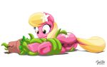  1girl anus ass blonde_mane cutie_mark earth_pony equid equine female female_only flower_in_hair friendship_is_magic hasbro horse imminent_tentacle_rape lily_(mlp) lying my_little_pony mysticalpha nude pink_fur plant pony pussy restrained tail teats tentacles vines yellow_eyes 